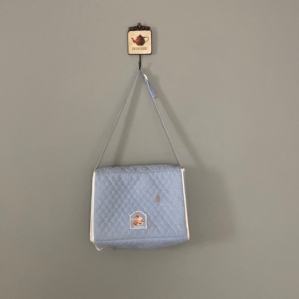 Jacadi Quilted Denim Diaper Bag